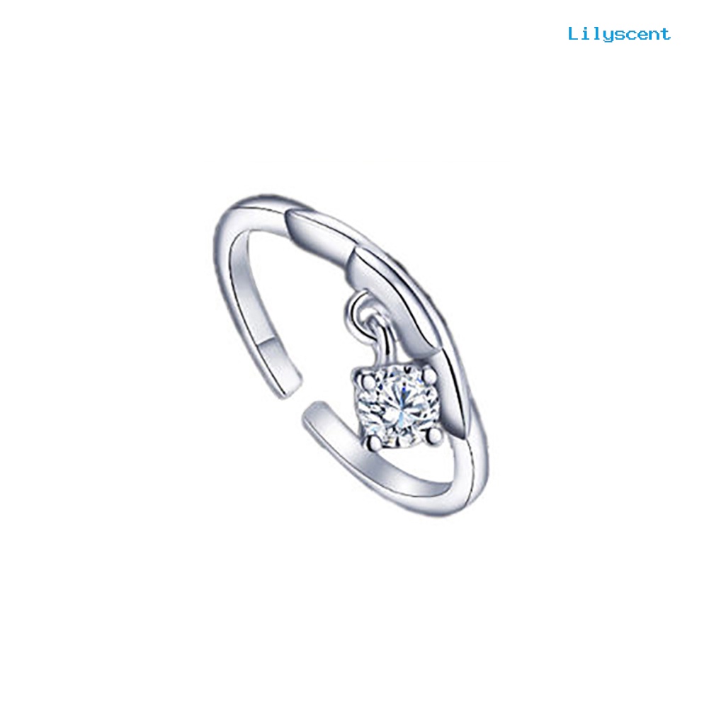 Ls Cincin Open Ring Adjustable Lapis Silver Motif Rasi Bintang Untuk Pria / Wanita