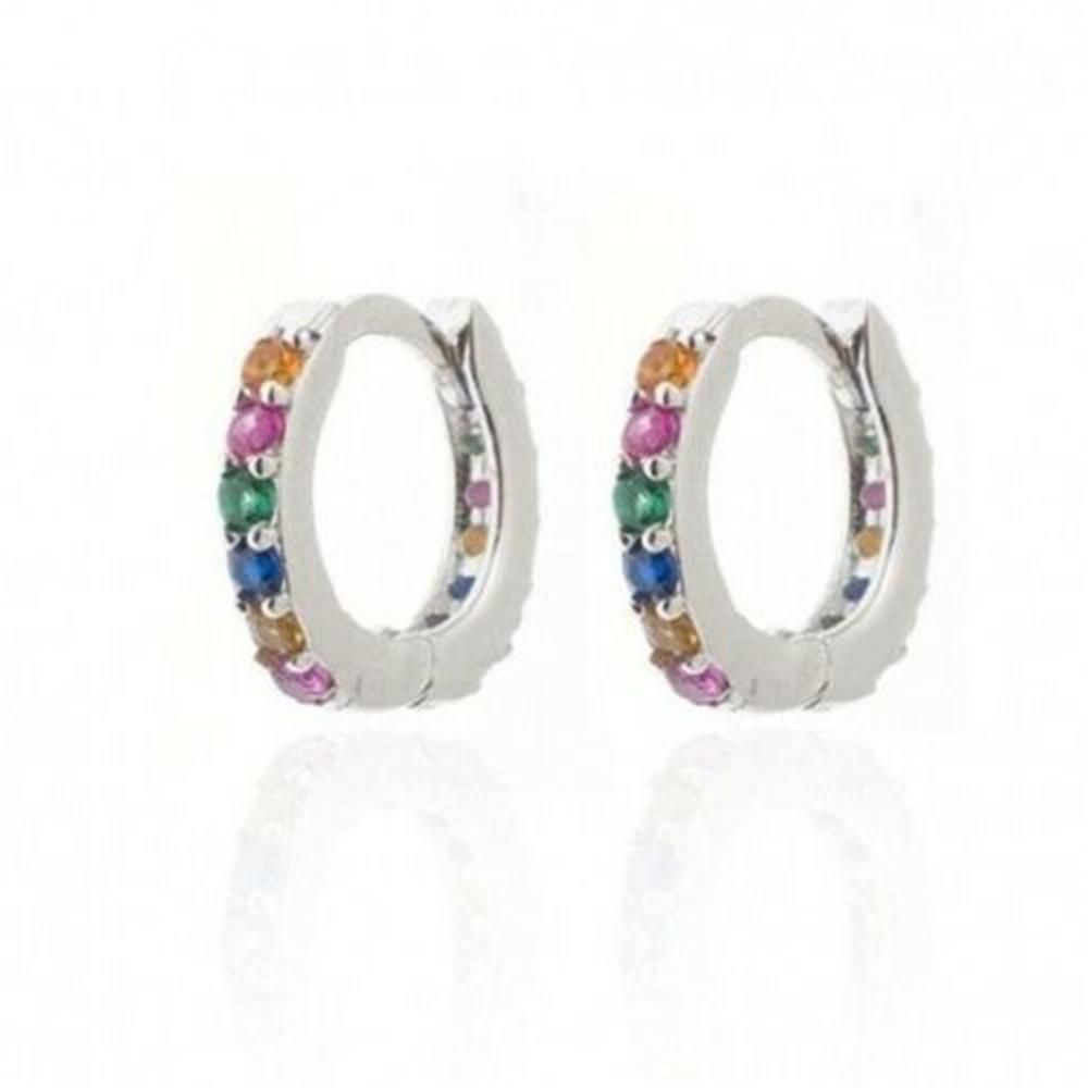ROW Fashion Jewelry Zircon Ear Stud Gold Silver Blue CZ Ear Piercing Colorful CZ Earrings Nose Ring Helix Cartilage Tragus Women Men 8mm Body Jewelry Daith Conch Snug Cubic Zirconia