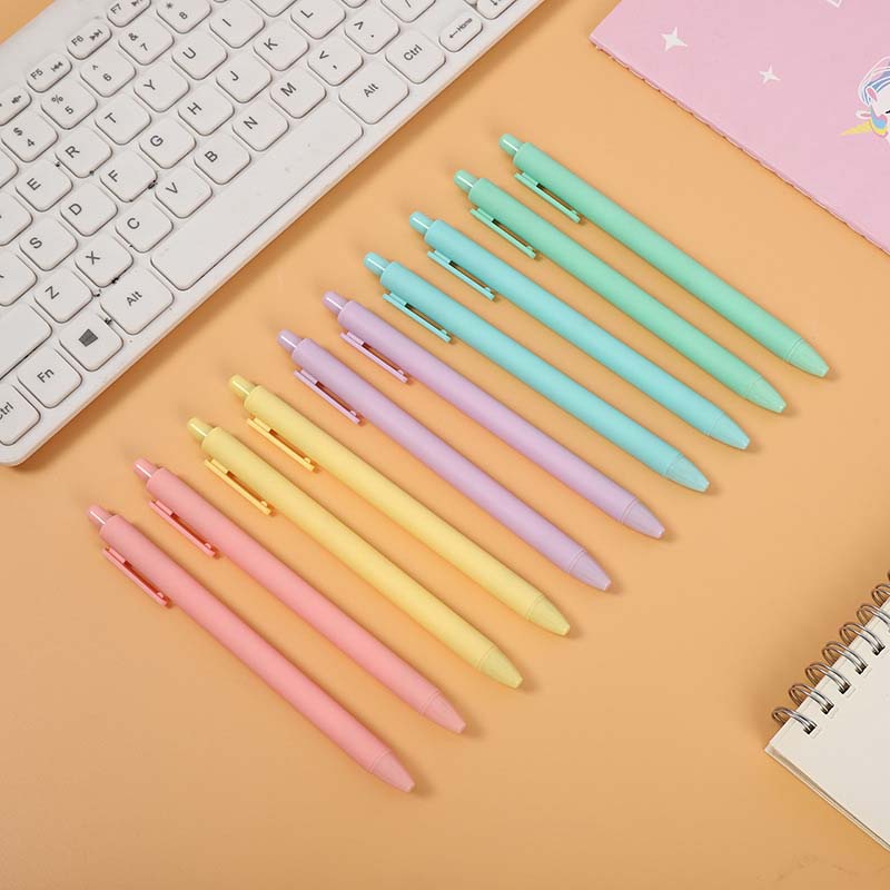 Pulpen Gel Multifungsi Warna Hitam Macaron Kapasitas Besar Untuk Stationery Sekolah / Kantor