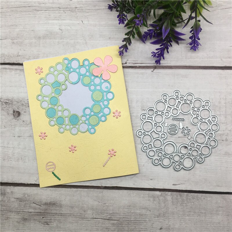 

New Arrival Cute Circle Flower Irregular Cutting Dies Stencil DIY Scrapbook Photo Album