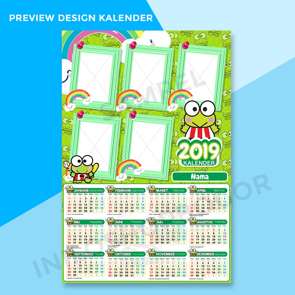 Kalender 2020 Custom Kalender Lucu Shopee Indonesia