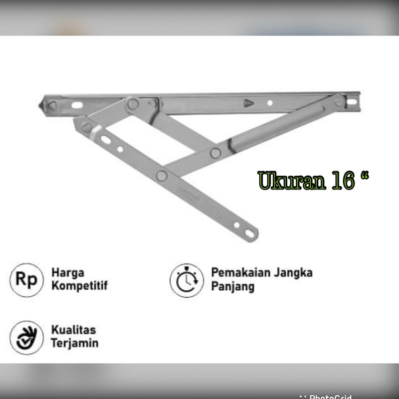 WINDOW CASEMENT ENGSEL CASEMEMT 16 INCHI engsel casement 16 inc engsel jendela 16” engsel casement jendela alumunium