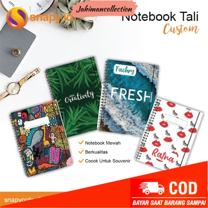 

✨ BISA COD ✨ Notebook Custom Hardcover Tali - Uk A5