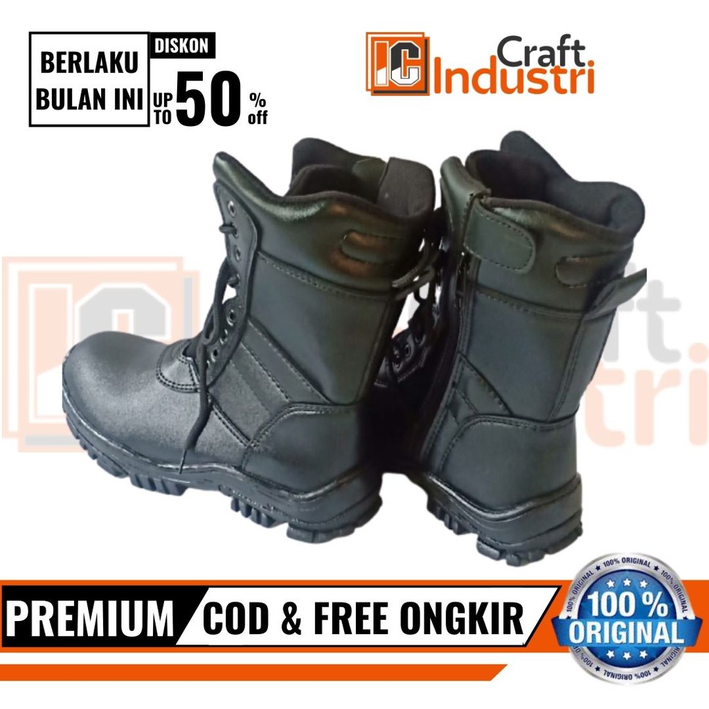 Sepatu PDL MOXXER TNI AD Polri Security Satpam &amp; Banser Sepatu Kerja Satpam TNI Polri Polisi Pria Dinas Lapangan