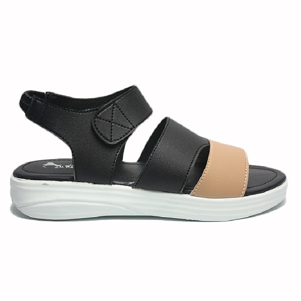 Dr. Kevin Women Flat Sandals Sandal Treples Wanita 571-551 - (2 Warna) Mocca/Hitam dan Putih/Mocca-2