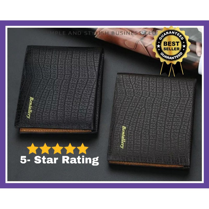 DOMPET LIPAT PRIA KULIT MURAH 3 LAYER MOTIF LURIK IMPOR KEREN MEWAH BISA COD