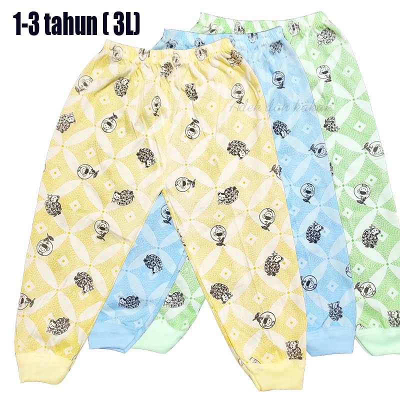 3 pcs- celana panjang bayi buat usia 1- 3 tahun