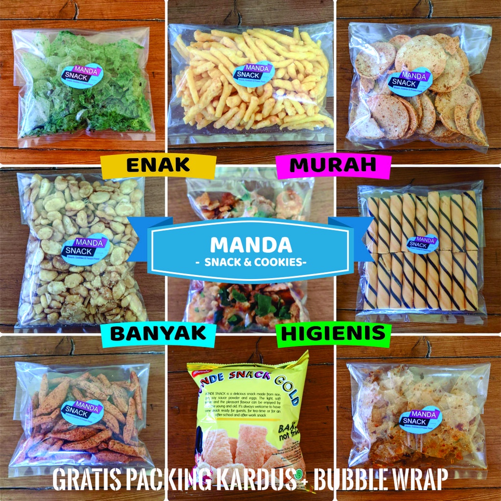 

( MANDA SNACK & COOKIES ) MAKANAN RINGAN 5.000 AN / BELI 10 GRATIS 1