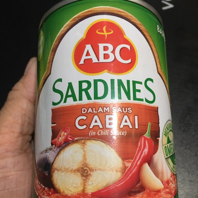 

ABC Sardines dalam saus CABAI 425 g produksi Sep 2019 Exp Sep 2021