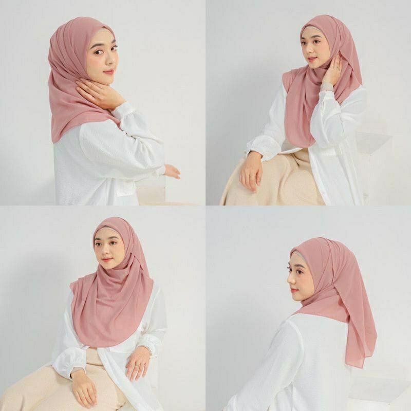 Pashmina Oval Curve Jumbo ukuran 75x200cm Syari Bawal shawl Jilbab ceruti malaysia Babydoll ceruty Malay pasmina Hijab