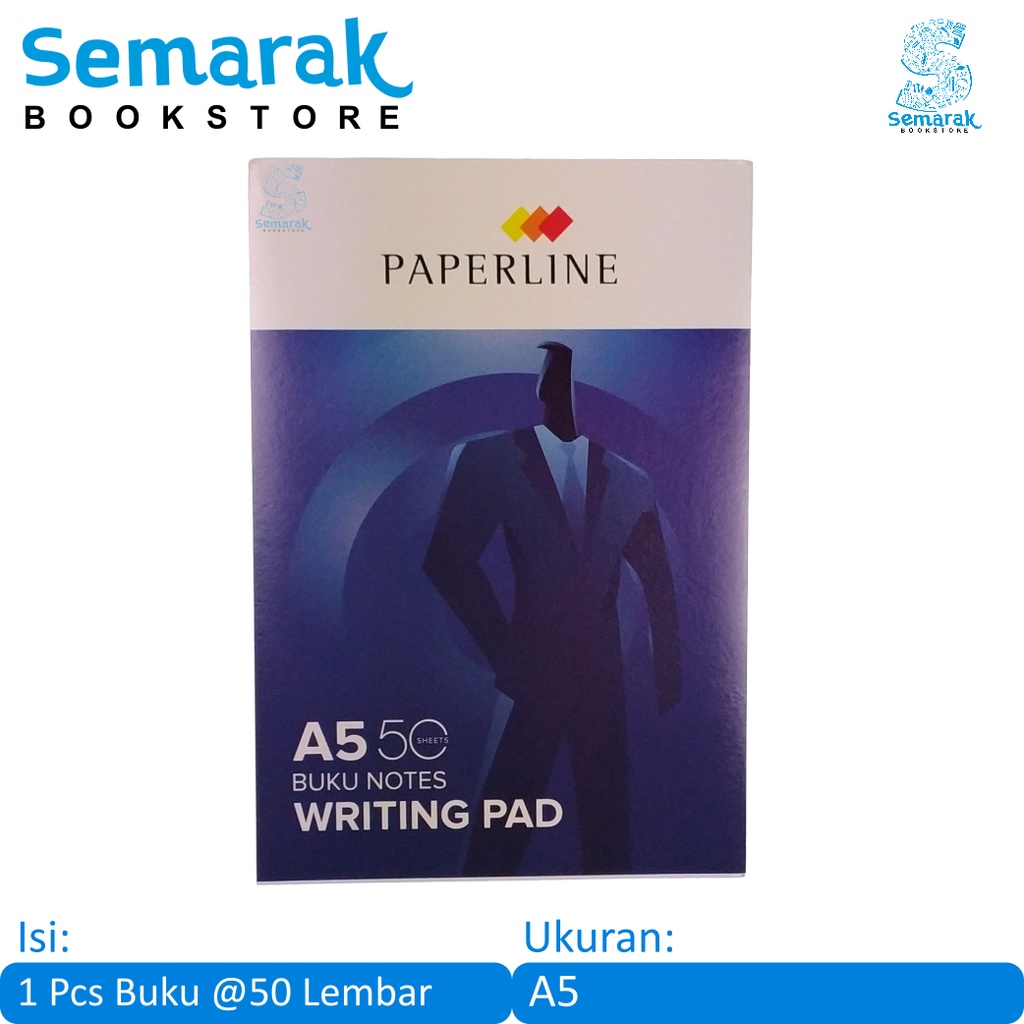 

PaperLine Writing Pad Notebook Buku Catatan A5 [1 Buku / 50 Lembar]