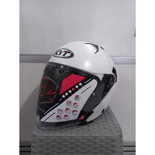 [COD] KYT NFJ NF-JET SOLID WHITE PUTIH