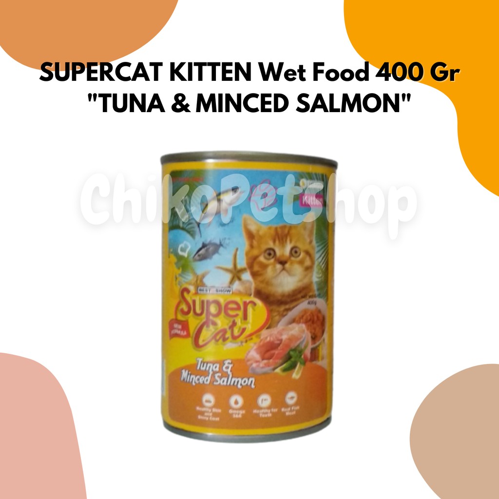 SUPERCAT KITTEN Super Cat  Makanan Basah Anak Kucing Kaleng 400gr - Varian Rasa