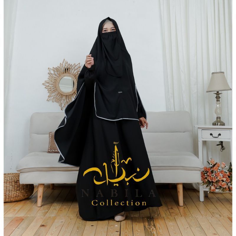 gamis set sabrina khimar cadar syar'i mom 3 in 1