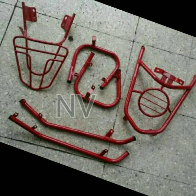 Pelindung body guarset tubular xride x ride merah