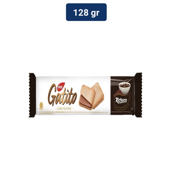 Nabati Gatito Richoco Biskuit Cokelat 128 gr