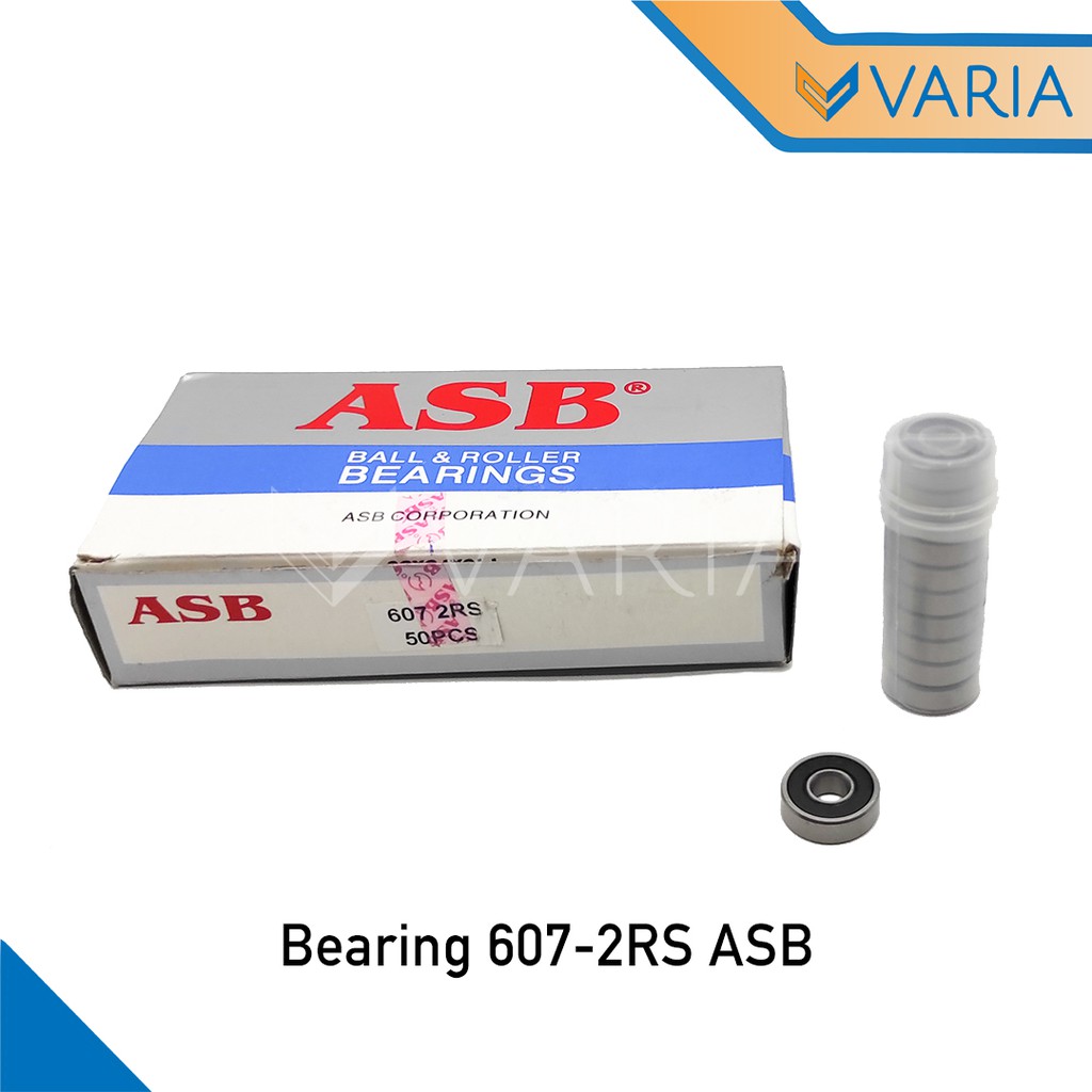 Bearing 607 2RS ASB 7 x 19 x 6 mm Laher Tutup Karet Double