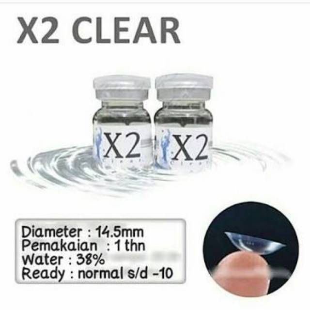 Softlens / Softlense/Softlen X2 clear tahunan minus hingga - 10.00