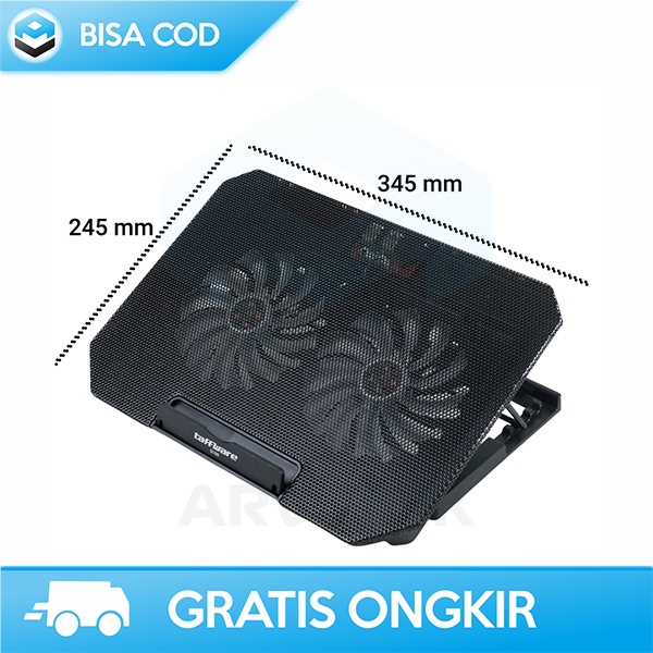 COOLER PAD LAPTOP ADJUSTABLE 2 FAN COOLINGPAD NOTE