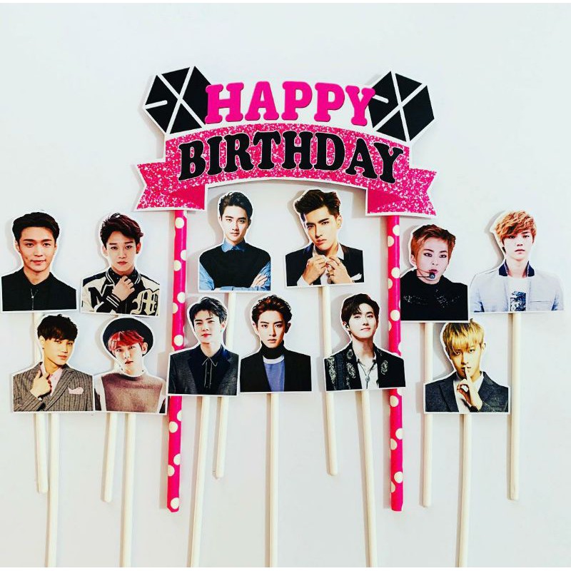 Jual Exo Kpop Topper Cake Birthday / Hiasan Kue Ulang Tahun Shopee