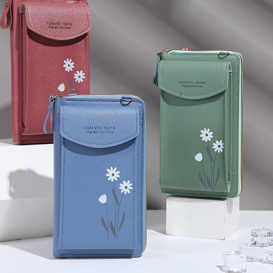 Ori 100% Forever Youth Tas Slempang Wanita Motif Bunga Style Wanita Korea Import Real Pict - Q188 7B