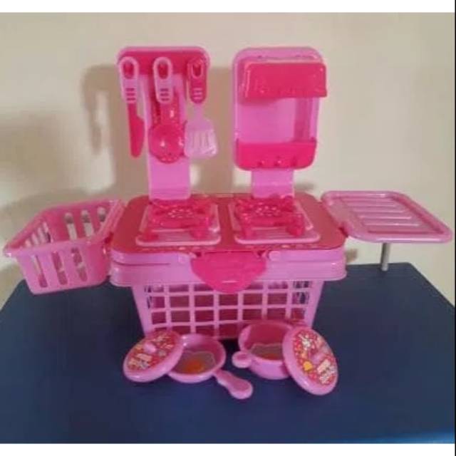 Mainan Edukatif - Kitchen Set Pink - Anak perempuan Edukasi - Masak