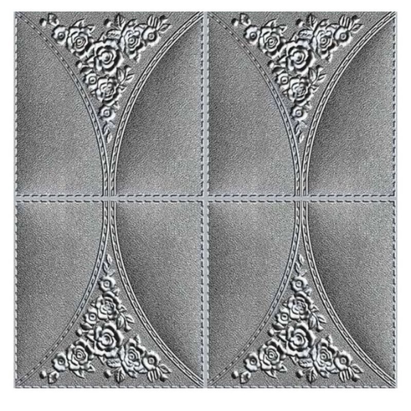 WALLPAPER 3D 70x70cm Motif Square Bali-SQUARE ABU