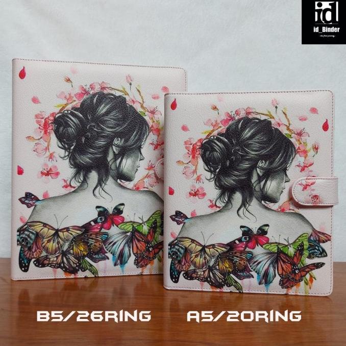 

BISA COD BINDER PRINTING MOTIP LADY BUTTERFLY A5/RING 20, B5/RING 26 PROMOKode 5151