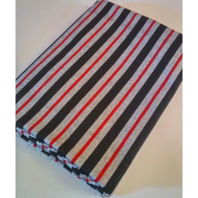 kebaya wanita Kain Batik Tenun Lurik - Hitam Abu Merah