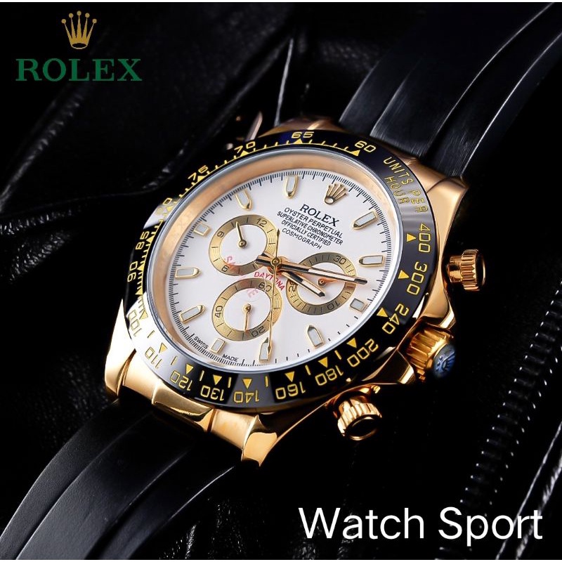 Jam Tangan Pria Merk Rolex  Daytona J06188 Automatic Rabber