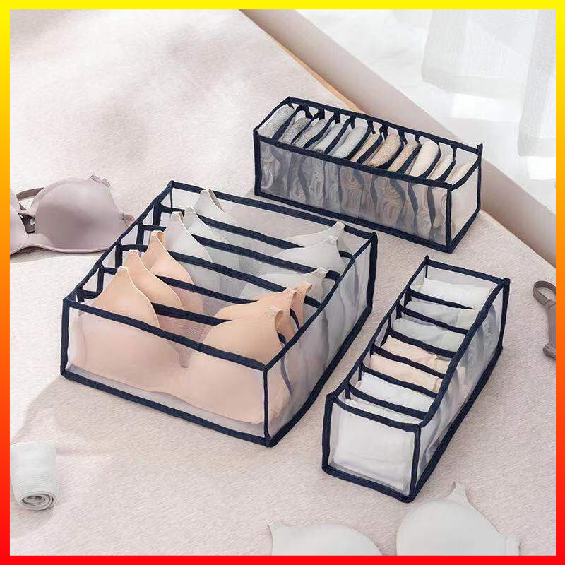 Kotak Pembatas Sekat Pakaian Closet Organizer Storage Box 6 Grid High Quality Material - 7RHZKJBK