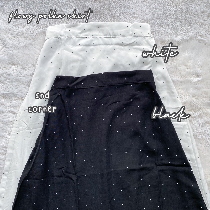ONESET KEMEJA CRINKLE + ROK POLKADOT FLOWY POLKA SKIRT-5
