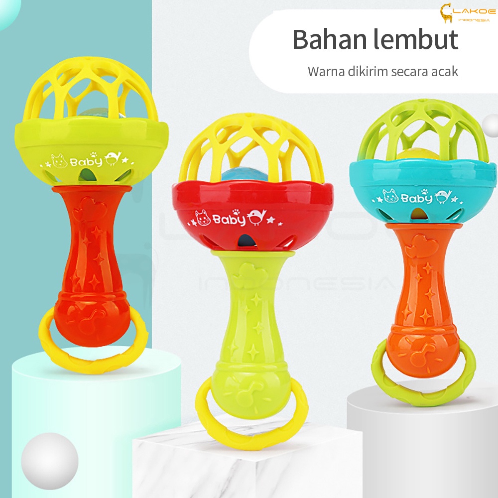 LAKOE Mainan Kerincingan Bayi / teether rattle stick/mainan gigitan bayi BPA FREE