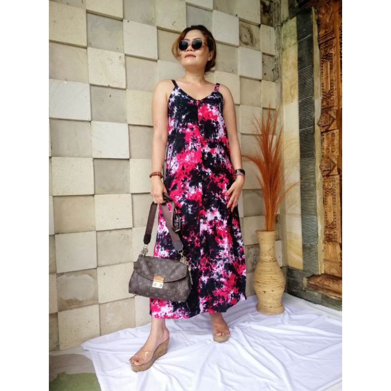 Dress Tamara Panjang Bali Tie Dye/ Dress Busui / Dress Bali / Dress Rayon / Dress Tie Dye