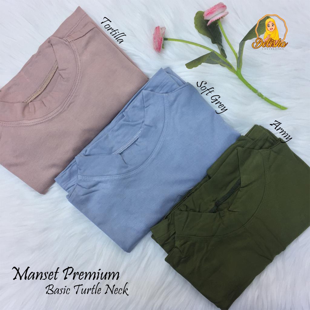 Baju Manset Lengan Panjang Basic Turtle Neck Rayon Premium Standard &amp; 3L(Jumbo) Daleman Wanita By : Islah