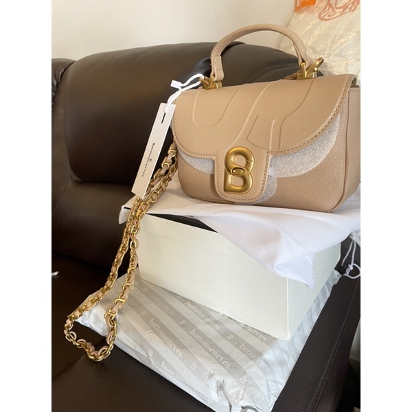 PRELOVED ALMA FLAP BAG SMALL  BEIGE BUTTONSCARVES