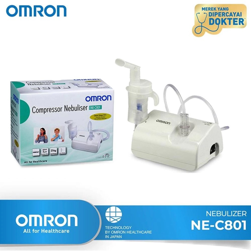 Omron NE-C801 Compressor Nebulizer Alat Terapi Uap Pernafasan NE C801