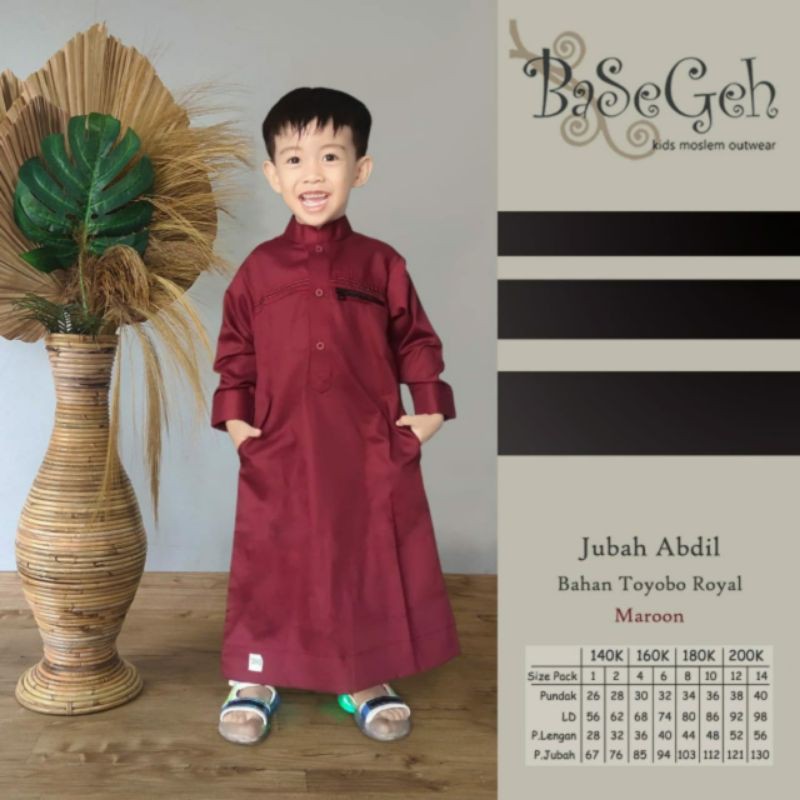 jubah anak 5-8 tahun by basegeh