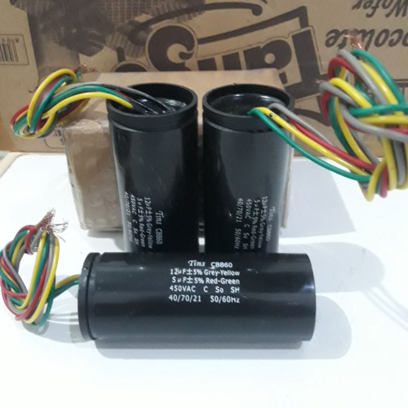Capasitor Kapasitor Mesin Cuci 2 Tabung 12+5 micro | 11+3 micro | 10+4 micro | 10+5 micro | 13+5 uf | 8+4uf