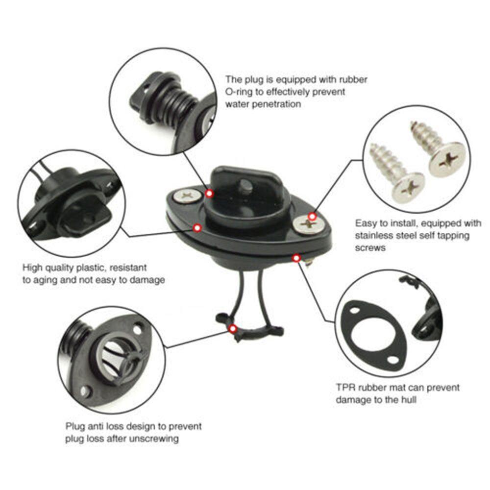 Suyo 4Pcs Plug Stopper Lubang Pembuangan Perahu Kayak Tahan Lama Untuk Outdoor