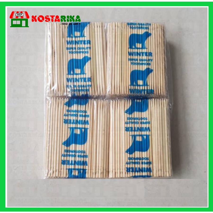 Tusuk gigi bamboo isi 100pcs merk Winter