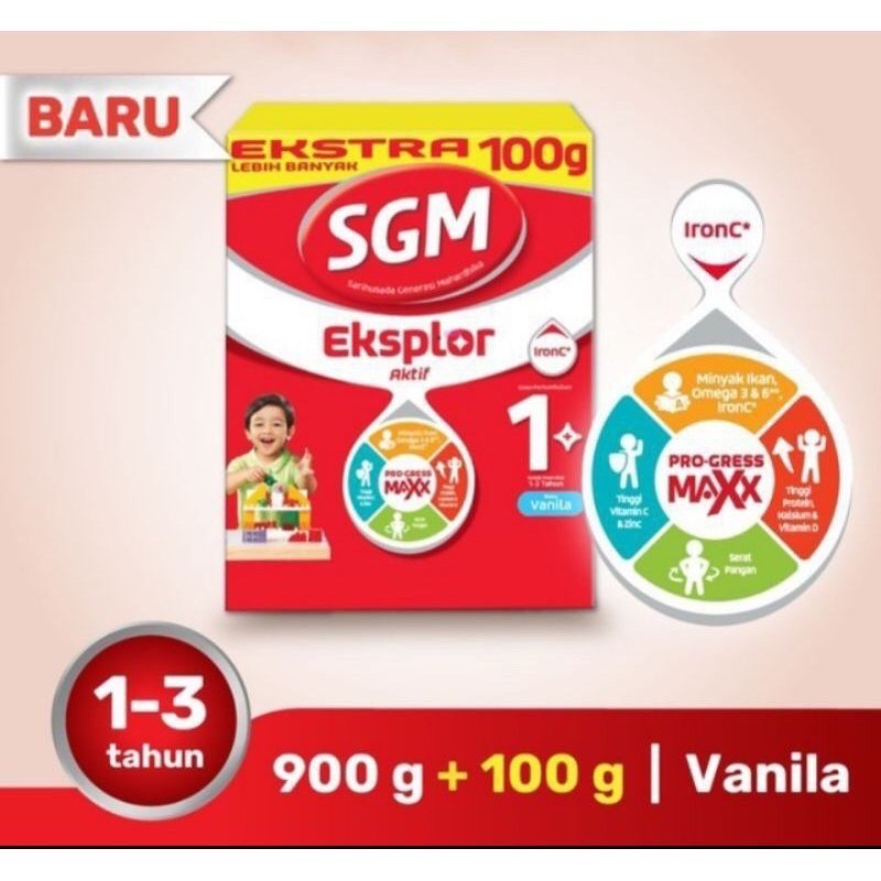 sgm 1+ 900 gr + 100 gr rasa vanilla