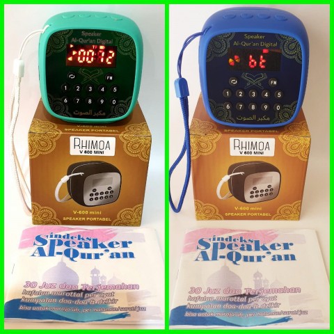 SPEAKER AL_QURA’AN PORTABEL V-600MINI RHIMOA ORIGINAL FREE MEMORI CARD 16GB
