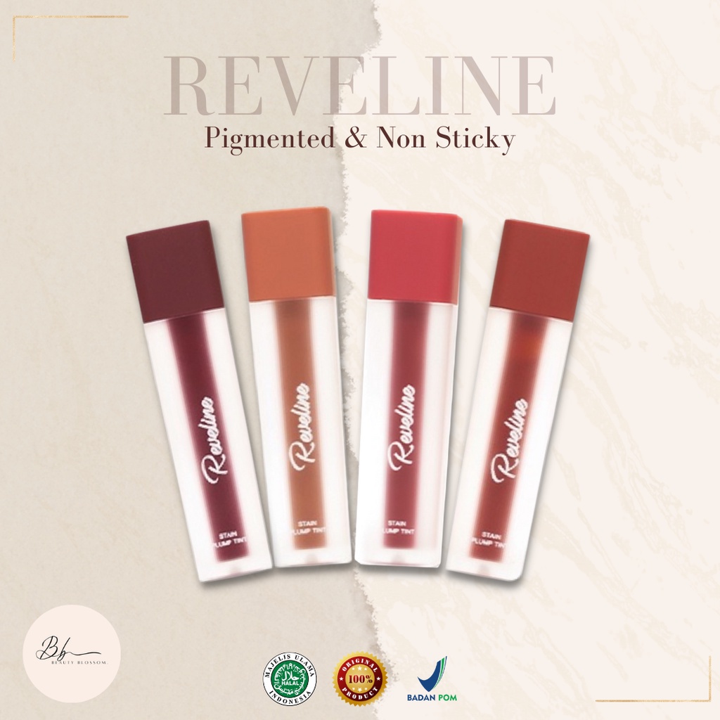 Jual REVELINE Stain Plump Tint Lip Liptint Lipcream (100 ORIGINAL