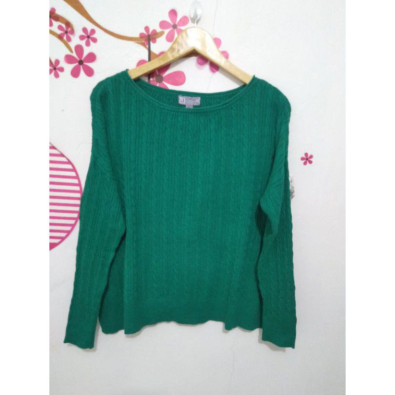 Atasan rajut crop kepang cable knitt / kepang crop