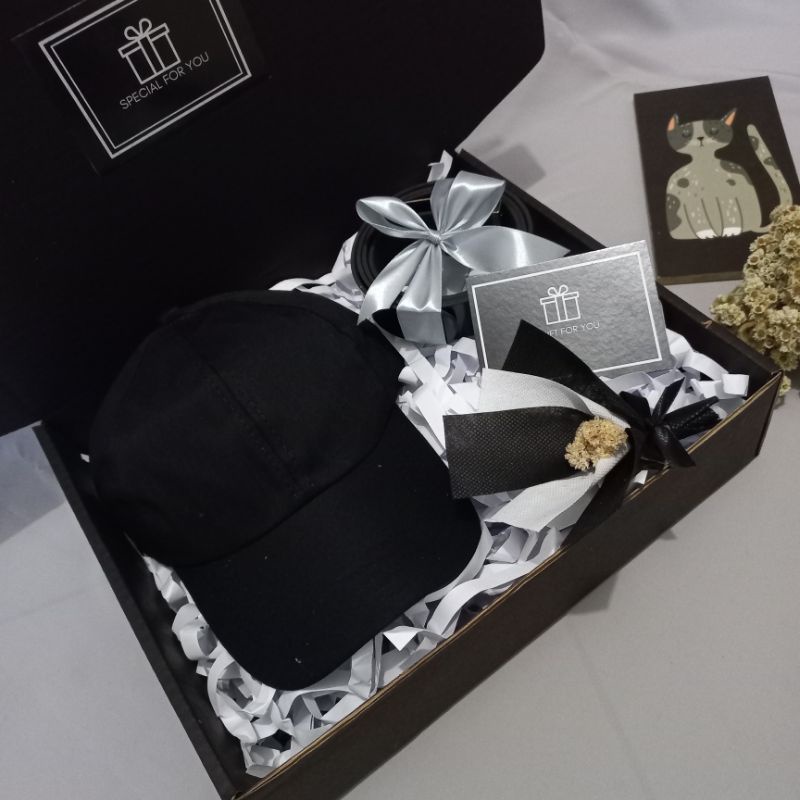 GIFT BOX COWOK PREMIUM HAMPERS BALCK SERIES KADO WISUDA KADO ULANG TAHUN