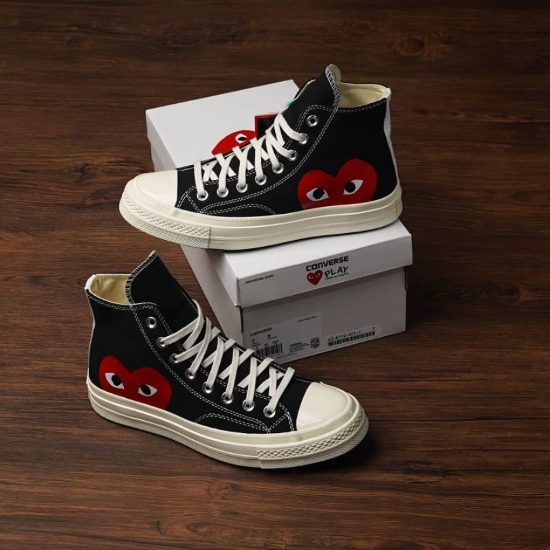 Converse 70s Hi Black PLAY CDG