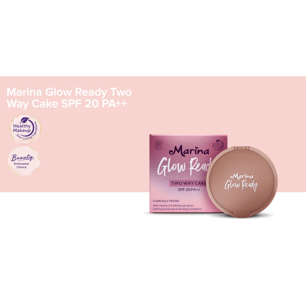 Marina Glow Ready Two Way Cake SPF 20++ [ 10gram]