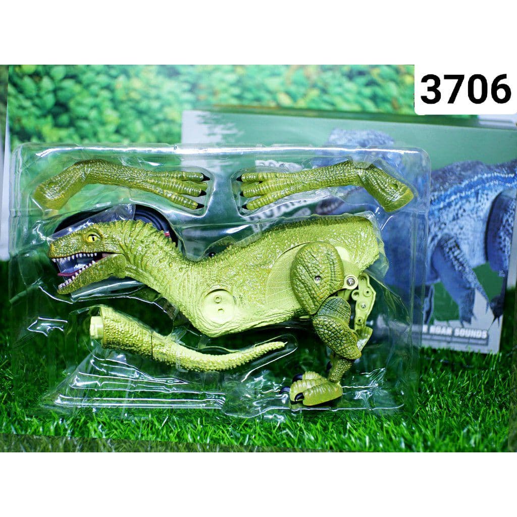 RC Dinosaur Robot Dinosaurus Velociraptor 6 Suara (Pteosaurus Tyrannosaurus Triceratops)