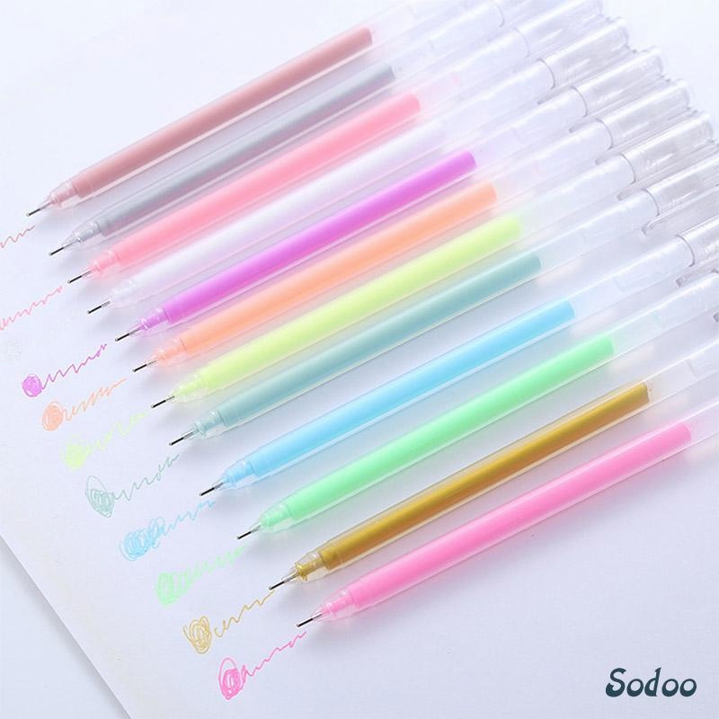 

Warna Pena Gel Berkapasitas Besar Akun Tangan Tanda Siswa Sorotan Album Flash Pen - SO